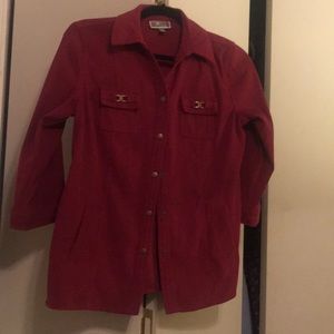 JM Collection Suede Blouse